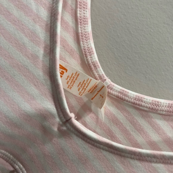 Lucy Pink White Striped Core Up Tunic Tank Small - Picture 7 of 7